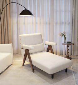 2pcs 25in w Residential Convertible Sofa Bed Chair| White Sleeper Chair for Reading |3 in 1 Sleeper Sofa Couch Bed | Adults | Living Room, Bedroom,Off