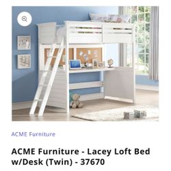 Twin Loft Bed With Desk- Acme furniture 