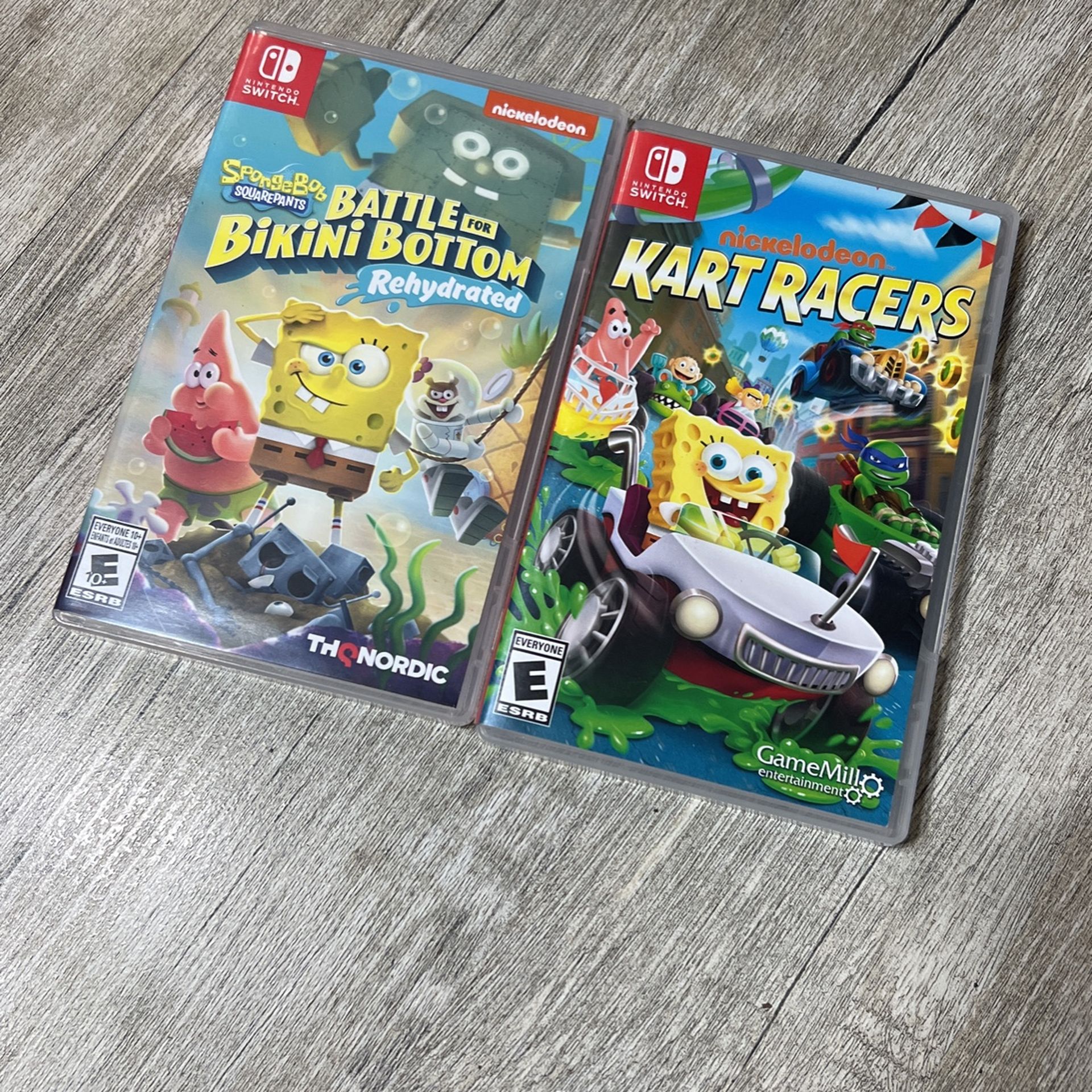 Nintendo Switch Battle For Bikini Bottom Rehydrated + Nickelodeon Kart Racers