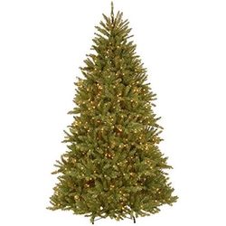 National Tree Company Pre-Lit Artificial Full Christmas Tree, 7.5FT, Dunhill Fir