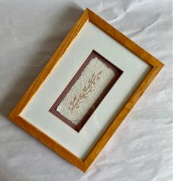 Vintage Dried and Pressed Botanical Collage Signed