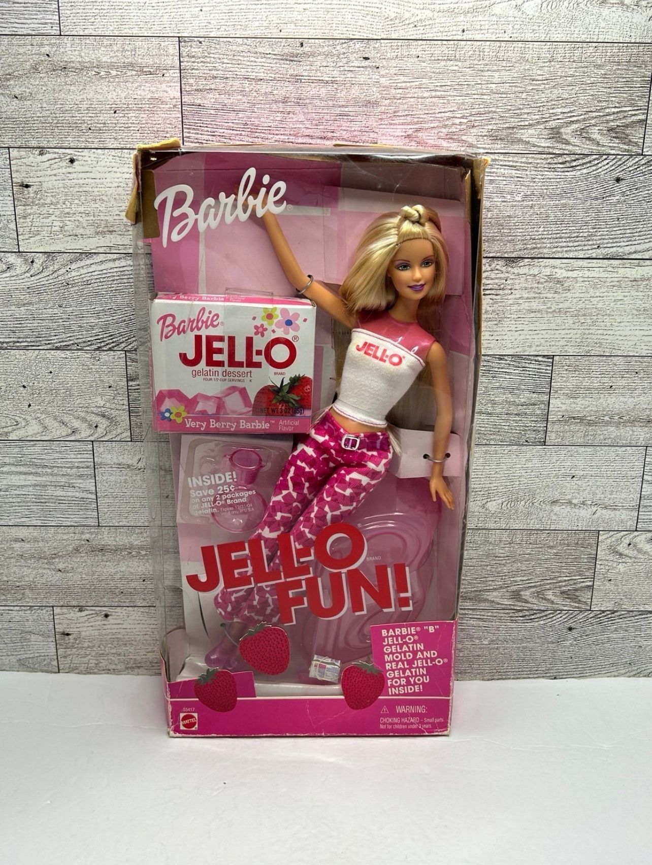 Vintage Barbie ‘2001 Barbie Jello - O - Fun 12” Doll With Accessories inside • Made in Canada