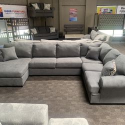 Grey Sectional Couch New 