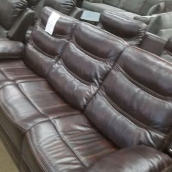 🥏LEATHER RECLINING SOFA AND LOVESEAT BRAND NEW 