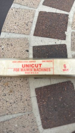Unicut  high speed knives straight cut 6 inch