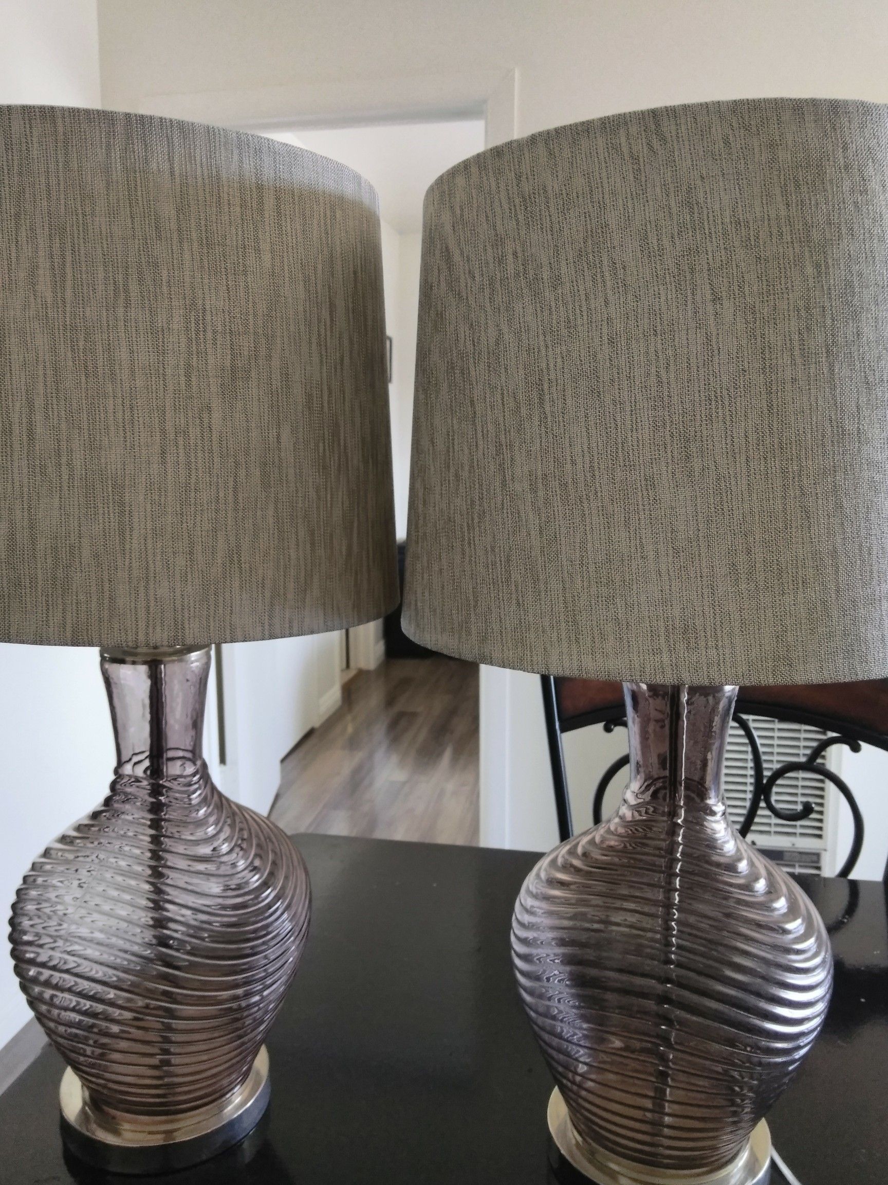Grey Glass Lamps