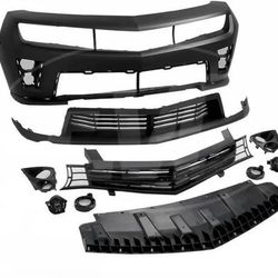 For 2010-2013 Chevy Camaro ZL1 Front Bumper Conversion Kit+ Grilles+Fog Lights unpainted