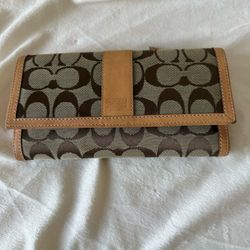 Vintage Coach Signature C Trifold Wallet