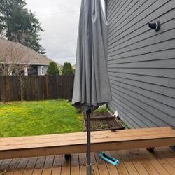 Patio Umbrella with Lights & Crank 