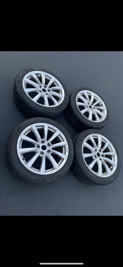 4 - 225/45r18 5x114.3 5x4.5 Stock Infiniti Q50 Nissan 350z 370z Maxima G35 G37 Altima Civic Accord Wheels Rims  Good 80% Treads Tires