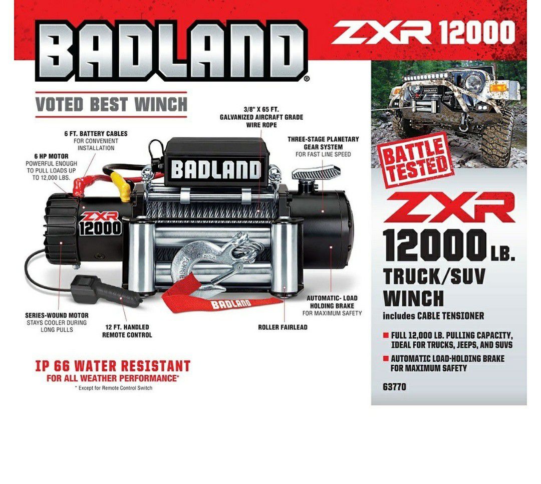 BADLAND ZXR 12000LB. TRUCK/SUV WINCH