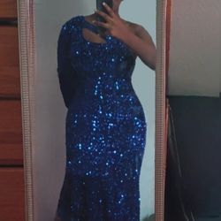 Royal Blue Mermaid Prom Dress