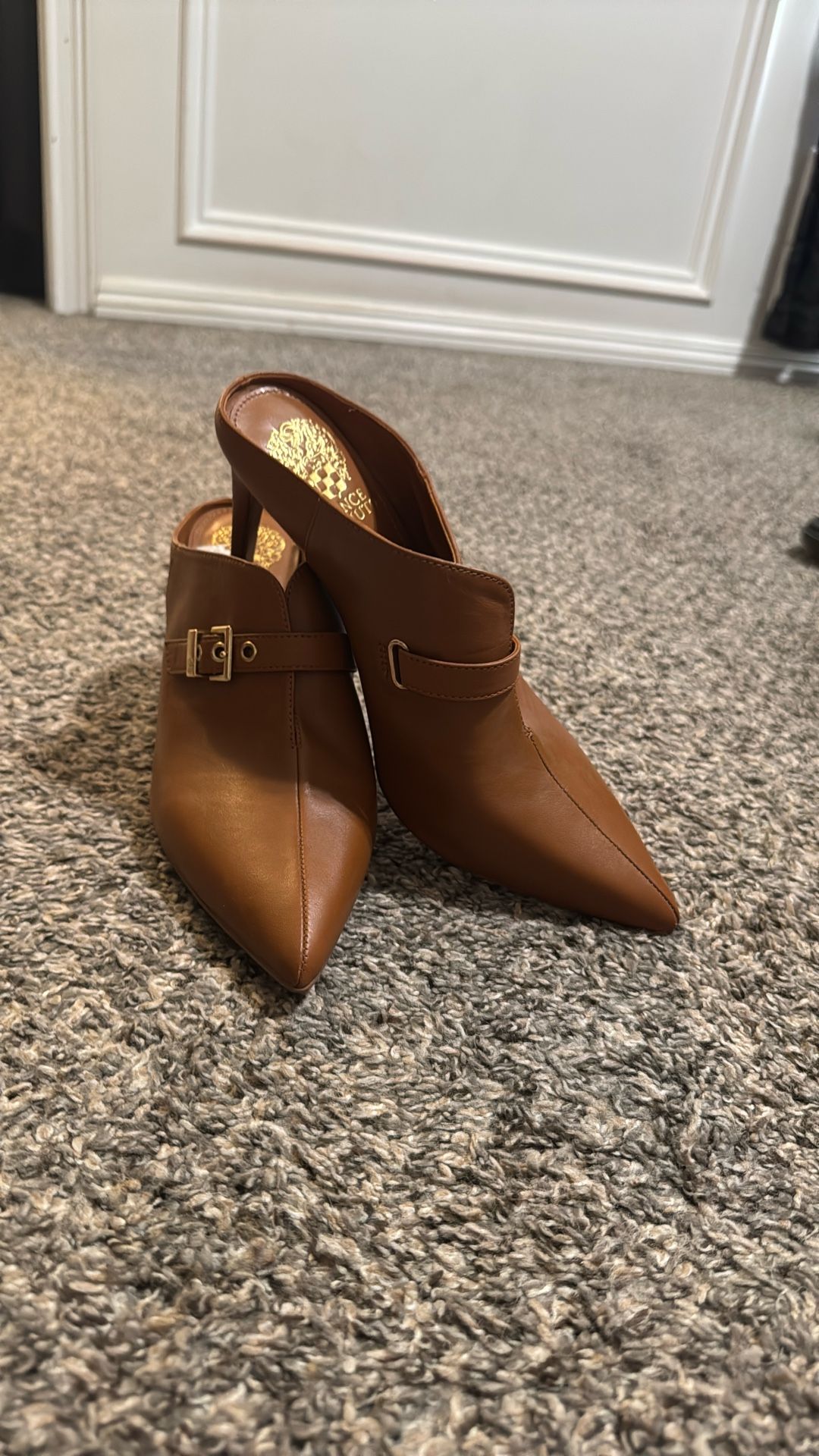 Vince Camuto Camel Colored Mules