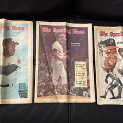 The Sporting News With:  Hank Aaron, Wilbur Wood, And Baltimore Orioles Pitchers 