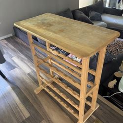 Wooden Wine Bottle Organizer