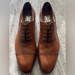 Salvatore Ferragamo Men's Oxford Boston Shoes Size 8
