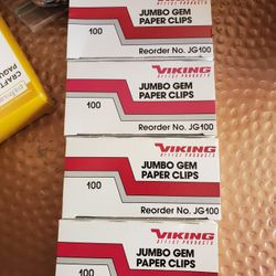 Boxes Of Larger Size Paper Clips, New, EACH