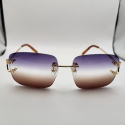 Cartier Glasses Rimless(Purple Coffee)