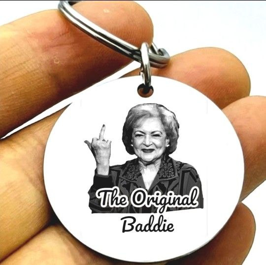 Betty White Golden Girls Betty White Keychain Funny