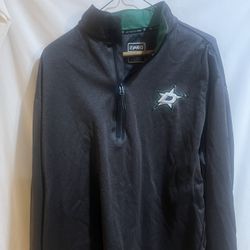 Dallas Stars Fanatics Pro Lightweight Quarter-zip Pullover Heather Charcoal Grey Size Large Used Good Condition $35 Meet Up In Irving @dfwgoods 
