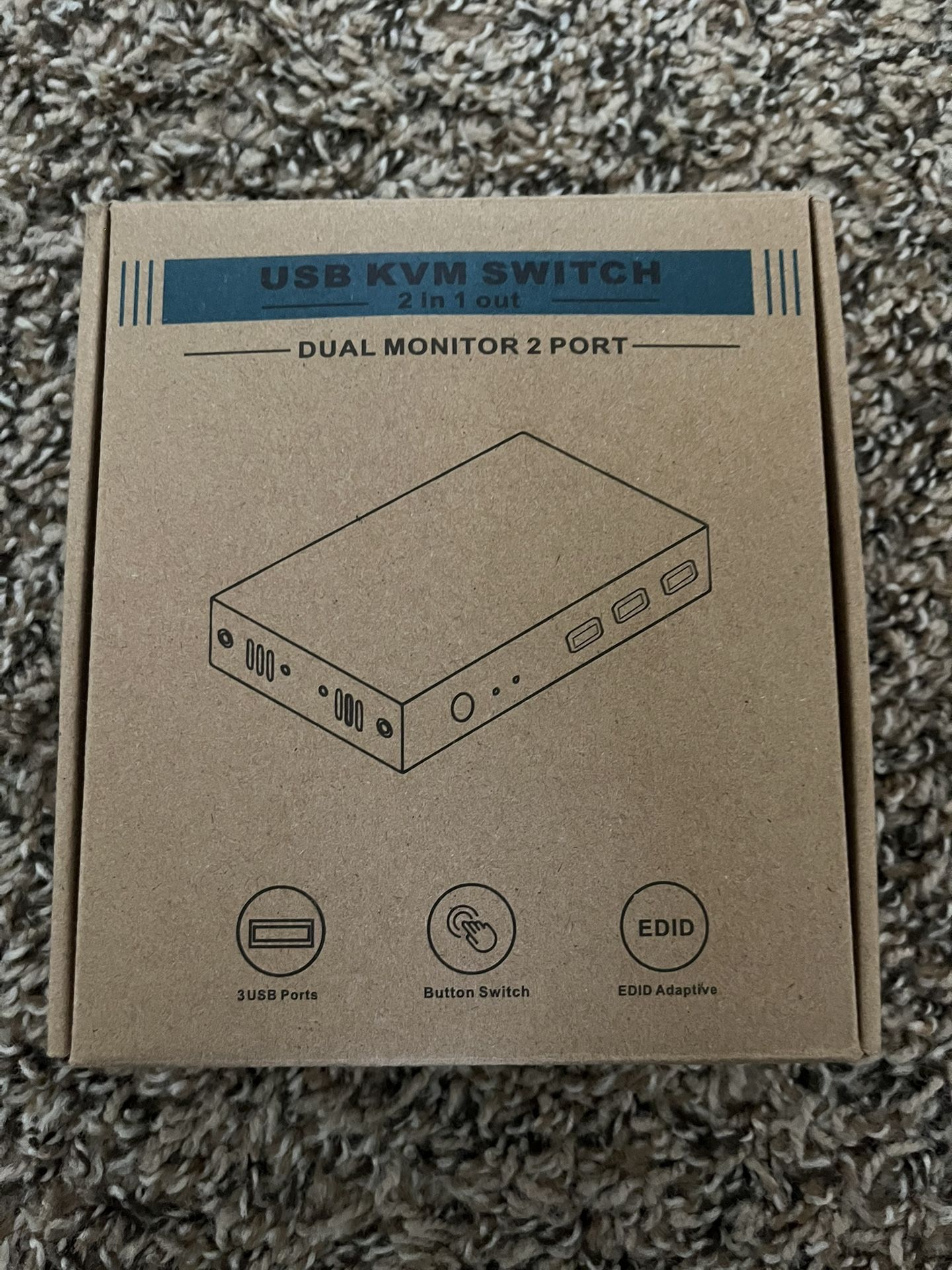USB KVM Switch 2 In 1 Out