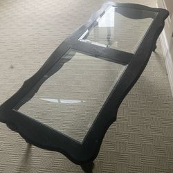 Coffee Table 59”x24”x18”tall One Glass Price Recently Changed