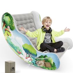 Sensory Chair for Kids, Inflatable Rocking Chair for Kids with Autism & ADHD, Air Cloud Rocker for Toddler as 3 4 5 6 7 8 Year Old Boy Girl Gifts, Aut