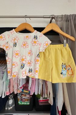 Disney Bluey 💙 4T Toddler 2-Piece Shirt & Shorts Set