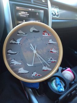 Jordan shoe clock 1 through 12