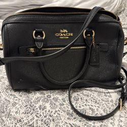 Coatch Black And Gold Crossbody Bag $35