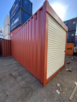 20FT SHIPPING CONTAINER – WIND & WATERTIGHT | HEAVY DUTY STORAGE SHED | CONEX BOX (ROLL-UP DOOR)