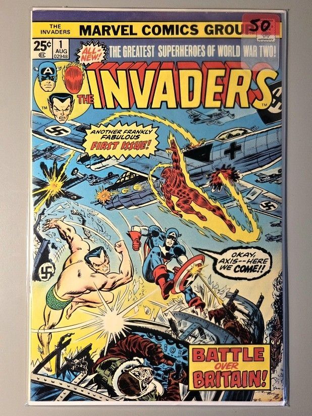 Invaders #1 Torch Submariner Captain America Comic Book