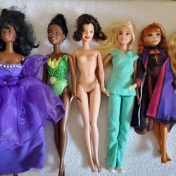 Barbie Disney Princess Doll Lot Of 16 Total
