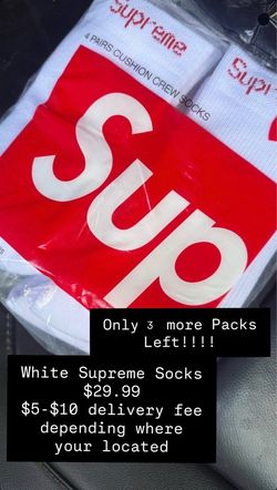 White Supreme Socks