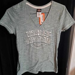Women's Harley Davidson Striped Tee