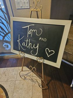Chalkboard Sign And Large Easel - For One Use