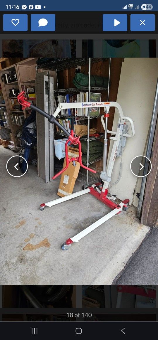 Bestcare BestLift PL400EF Foldable/Portable/Transportable Electric Mobile Floor Lift.