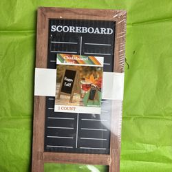 Sports Football Chalkboard Easel Reversible Scoreboard 13.5 x 6.5” Game Wooden