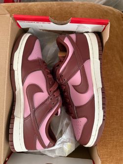 Nike Dunk Low Pink and Burgundy Sneakers Women Size 6.5