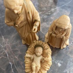 1962 Vintage Christmas Nativity 3 Piece Set 