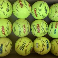 Assorted 44 Core Softballs 
