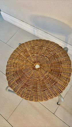 Table with rattan on top size 18”x 14”