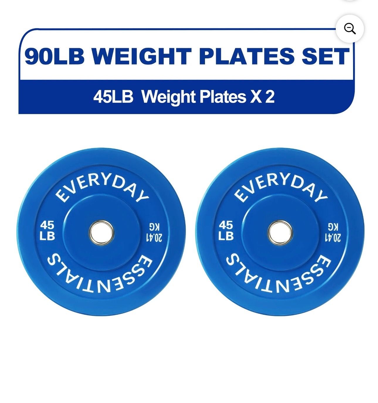 BalanceFrom Olympic Bumper Plate Weight Plate, 45 lbs Pair Color