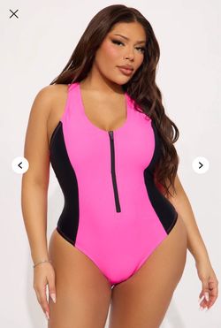 One Piece Zip Up Swimsuit