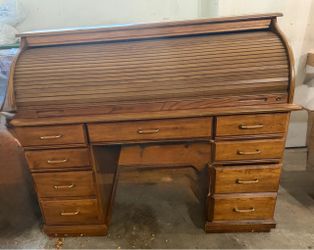 Oak Roll-top Desk
