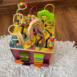 Wooden Activity Cube For Toddler