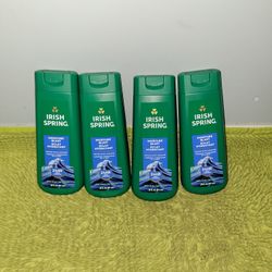 4 Irish Spring Body Wash 20oz Moisture Blast Hydratant 24hr Fresh
