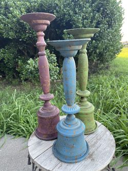 Tall Pillar Candle Holder Set