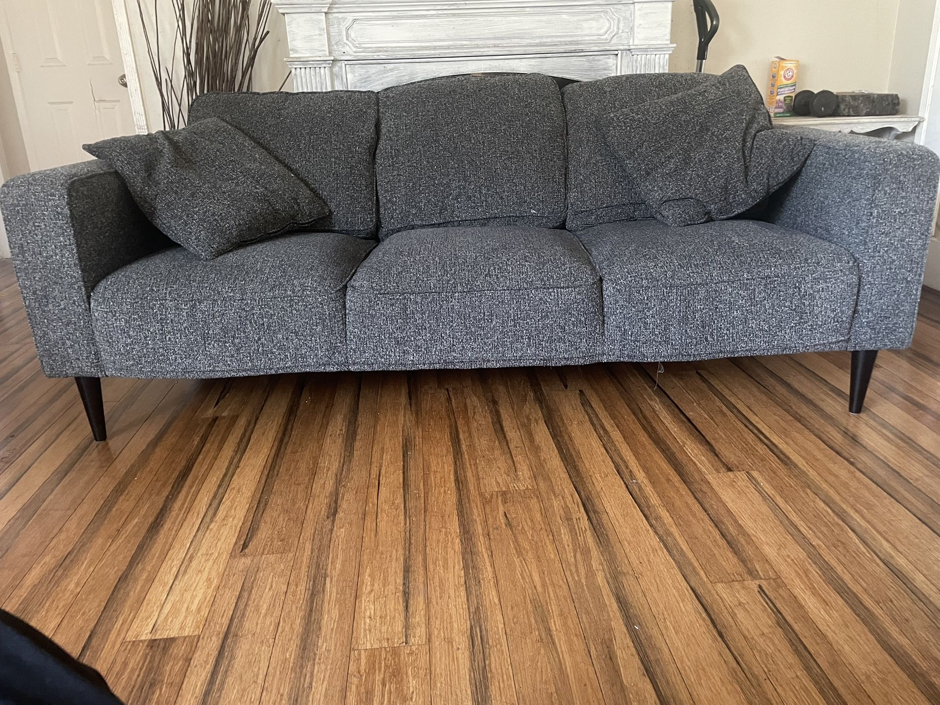 Free Delivery / Small Grey Couch