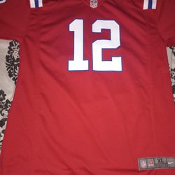 Tom Brady Red Nike On Field Jersey XL